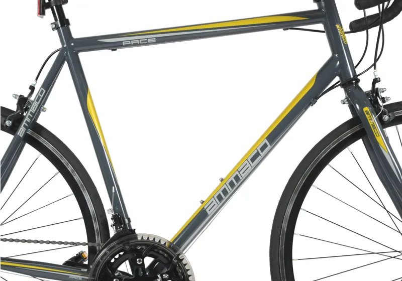 Ammaco Pace 700c Road Sports Bike Yellow-4